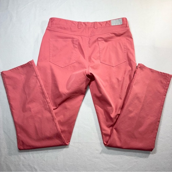 Peter Millar Men's Ultimate Sateen 5-Pocket Pants Cape Red Size 34x34 Orig $175 - Picture 6 of 12